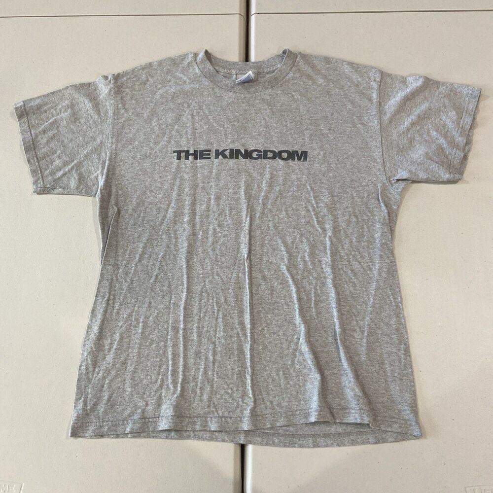 Vintage The Kingdom Shirt Mens L Gray Universal Studios Movie Hanes 2007 Promo
